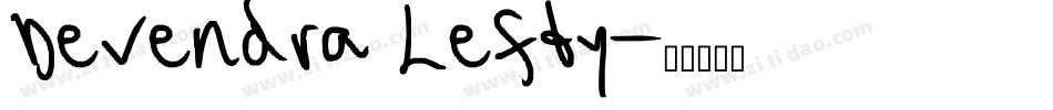 Devendra Lefty字体转换